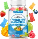softbear Kaalium Gummies täiskasvanutele, kõrge imendumine Kaalium Magneesium Lisa vitamiin B6 CoQ10 Jalakrampide ja lihaste Tervis Suhkruvaba Vegan Segatud Puuviljamaitse 60 Gummies