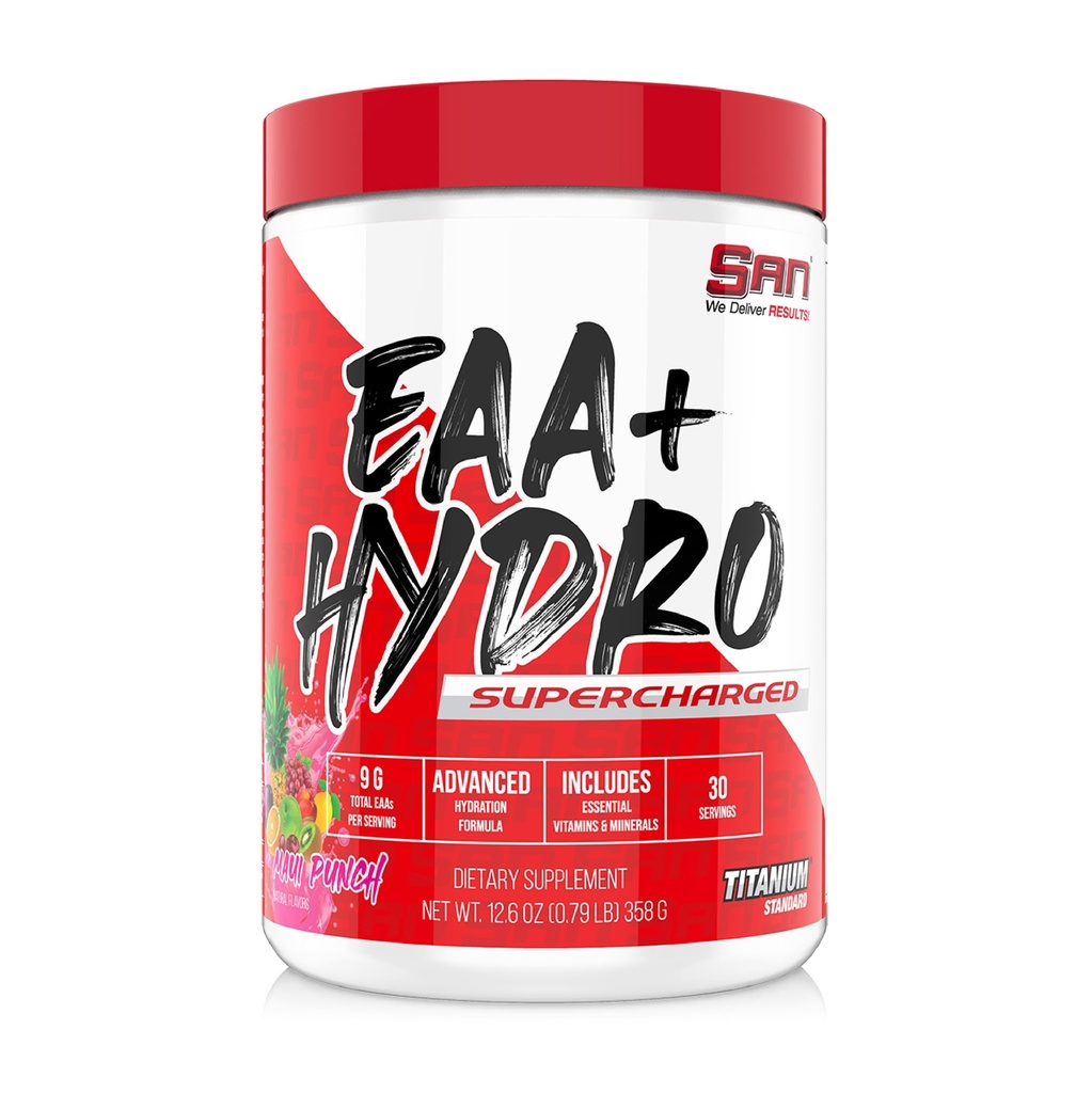 SAN EAA Hüdratsioon | EAA + BCAA| Lihaste taaskasutamine & Intra | 9G Essentsiaalsed aminohapped + elektrolüüdid | Maui Punch 30 Serving