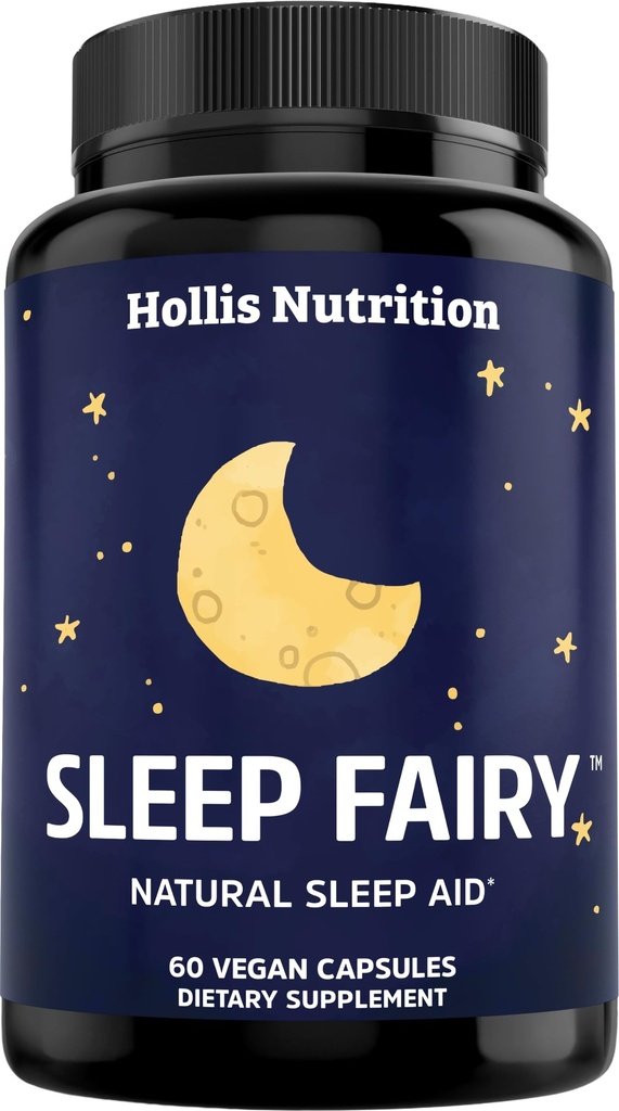 SLEEP FAIRY Natural Sleep Aid | Magneesium Glycinate 500mg, Melatoniin 10mg, L-Theanine, B6, 5-HTP, GABA, Valerian Root & Ashwagandha | Taimne uni pillid täiskasvanutele | Vegan Sleep pillid | valmistatud USAs