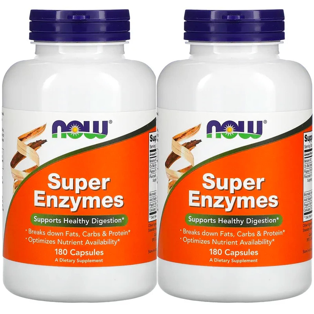 Nüüd Foods Super Ensüümid 180 kapslit, 2 pakendit