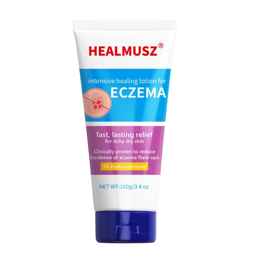 HEALMUSZ ekseem Relief Creamy Body Oil pakub kohest leevendust ekseem-prone nahale - 3, 4 oz. Tube NDC: 84010-008-01