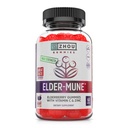 Zhou Elder-Mune Elderberry Gummies - Elderberry C-vitamiin ja tsink, Daily Immune Support Supplemenet naistele ja meestele, Näritav looduslik must must must must must must must must must must must must must mustikas täiskasvanutele ja lastele 4 & üles - 60 Gummies