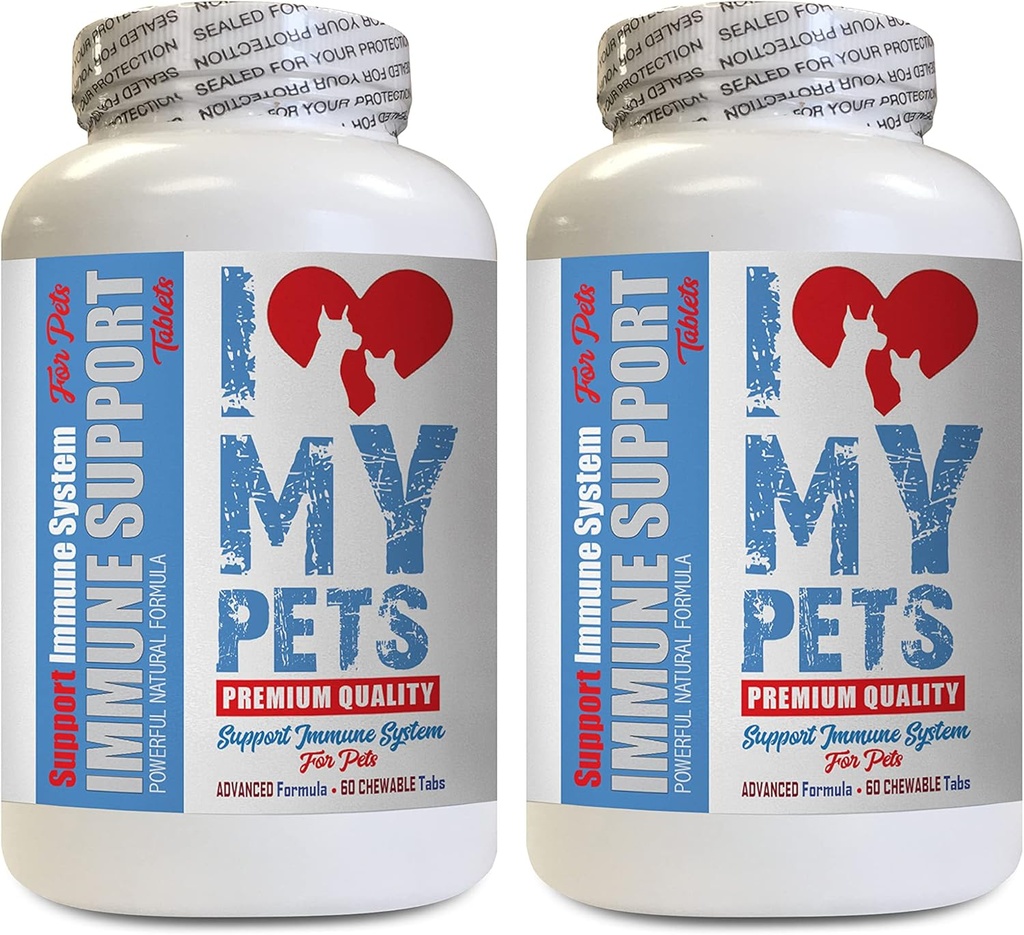 I LOVE MY PETS LLC kassi immuunsüsteem - PET immuuntoetus - koerad ja kassid - võimendaja - tervislik - piim Ohakas kassile - 120 ravimit (2 pudelit)