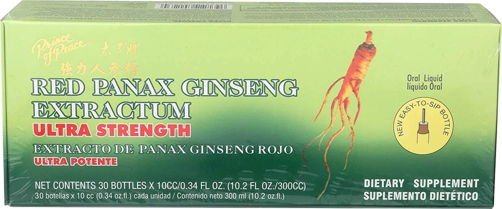 Rahuprints Punane Panax Ginseng Extractum Ultra Tugevus, 2 Pack - 60 pudelit, 0,34 fl. oz. Igaüks - Aju Suurendamine