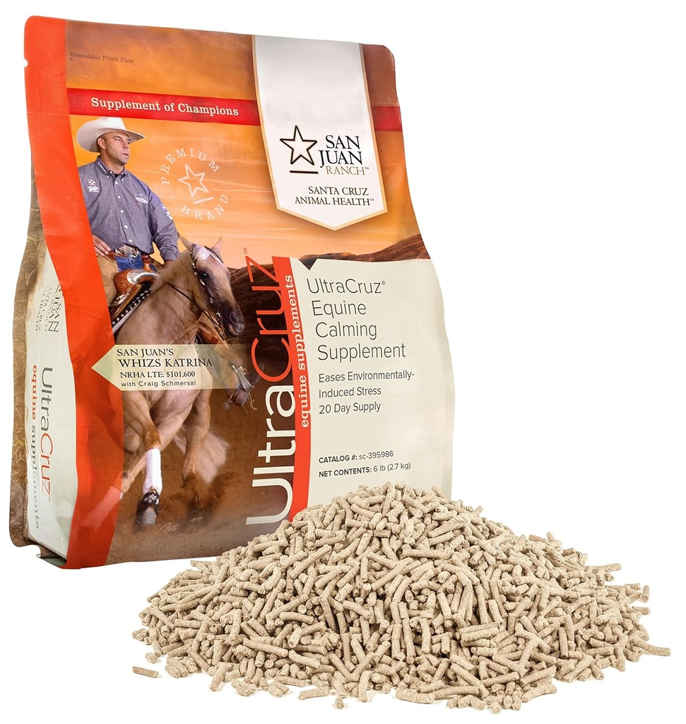 UltraCruz - sc-395986 Hobuste rahustav lisand hobustele, 6 naela, Pellet (20 päeva pakkumine)