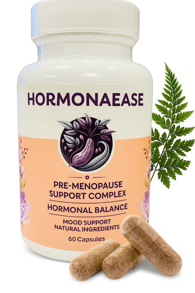 Hormonaease Naiste heaolu täiendus - Vegan Hormonaalne tasakaal, meeleolu ja energia toetus Maca juure ja Dong Quai