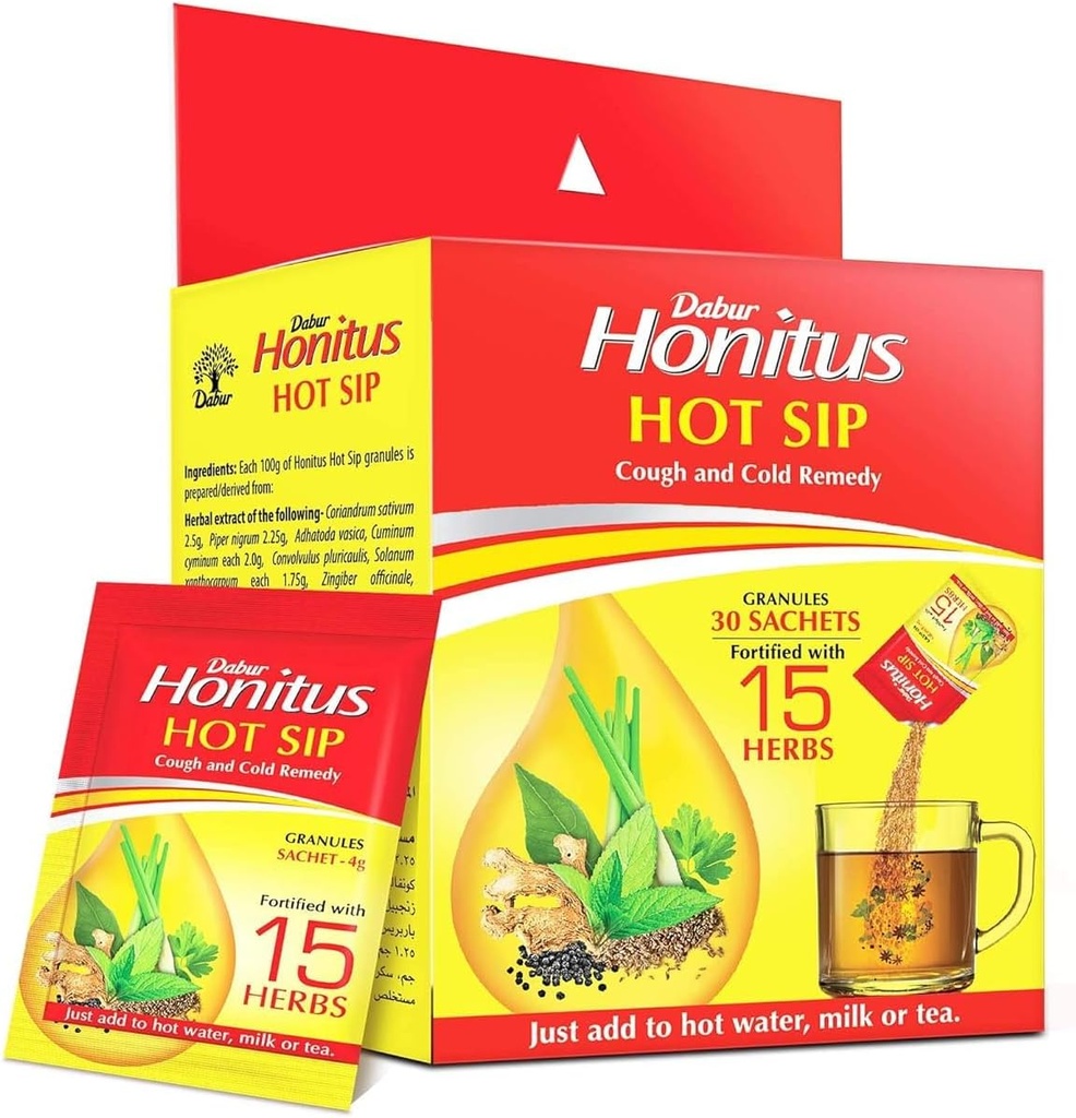 OTAA Honitus Hot Sip , Ravim , 30 kotikest (4 g x 30 ) , Ayurveda Kadha , Köha kohene leevendamine , külm , valulik kurk , loodusliku immuunsuse suurendaja , 15 maitsetaime ainulaadne segu Pakend 15