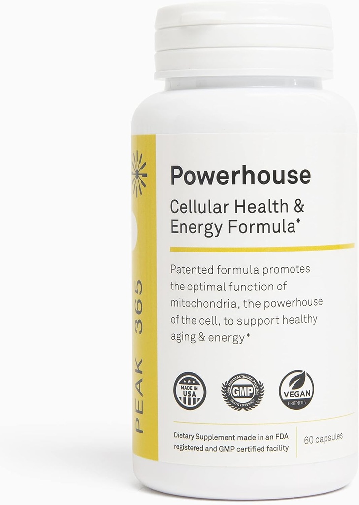 Powerhouse | Cellular Health & Energy Formula | toetab energiat ja tervist rakutasandil | Võimas teaduspõhine koostis | Kehakeele vitamiinid, mida toetavad 30+ Teadustöö aastad |