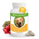 AINULT LOODUSLIK PET Koerte põie kontroll - Senior Dog Care Supplement - UTI, kuseteede tervis, pidamatuse tugi w / Jõhvikaekstrakt | Pillid, vitamiinid, 90 närimistabletti (Natural Turkey)
