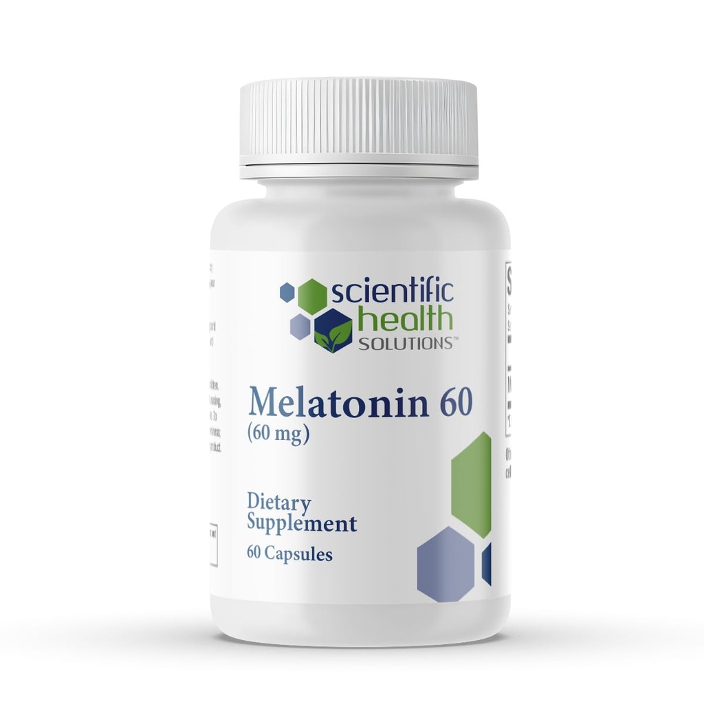 Melatoniin 60mg | Melatoniini kõrge annus kergesti allaneelatavates kapslites | Vegan, mitte-GMO ja gluteenivaba | US- valmistatud ekstra tugevus (üksik)