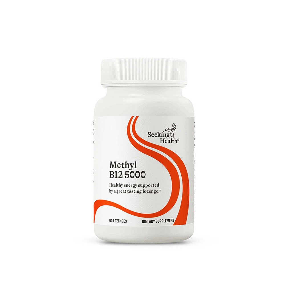 Tervise otsimine Metüül B12 5000, 5000 mcg B12 kui adenosüülkobalamiin ja metüülkobalamiin, tugev valem toetab tervislikku ainevahetust, metüülimist, kognitiivset tervist, veganit ja taimetoitlast (60 lozenges) *