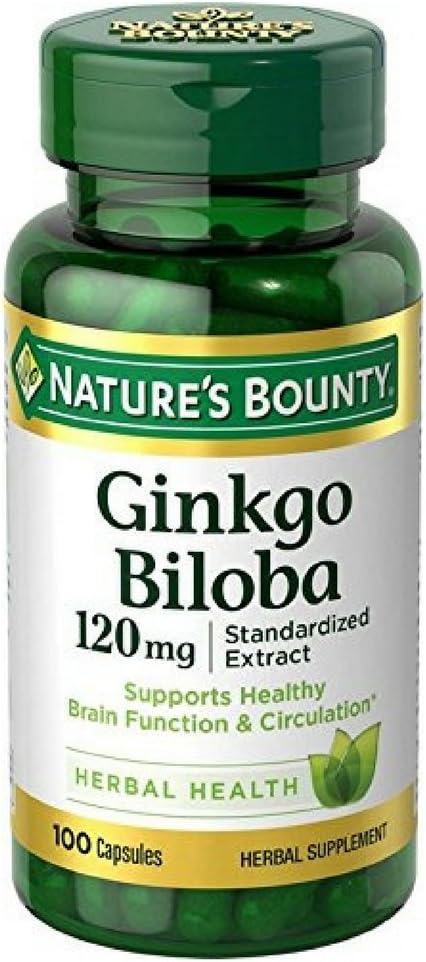 Nature's Bounty Ginkgo Biloba 120mg, 100 kapslit (pakk 4)