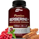 NutriFlair Premium Berberine HCL 1200mg, 60 kapslit - pluss puhas tõeline tseiloni kaneel, toidulisandid, immuunsüsteemi tugi