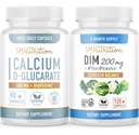 SMNutrition 200mg DIM täiendus kaltsium D-glukaraadiga | Hormoonide tasakaalustamise komplekt DIM diindolüülmetaani kapslitega (120 serveerimist) ja Vegan Gluteenivaba mitte-GMO CDG lisandiga (90 serveerimist)