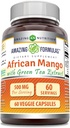 Amazing vormelid Aafrika Mango rohelise tee ekstrakti lisandiga | 500 Mg serveerimise kohta | 60 Veggie kapslit | Mitte-GMO | Gluteenivaba | Valmistatud USAs