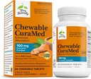 Terry looduslikult CuraMed 100 mg kurkumiini kompleks - tõhustatud imendumine kurkumiini lisand kurkumidega - aju ja maksa tervisetoetuslisa - vegandieet - 60 närimistabletti