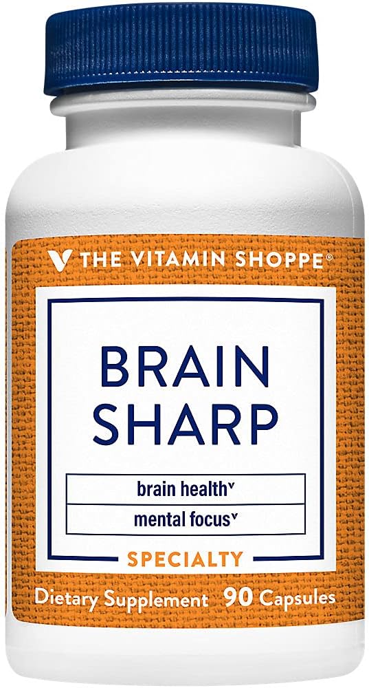 The Vitamin Shoppe Brain Sharp with Acetyl-L-Carnitine, Phosphatidylserine & B Vitamins for Memory, Focus, Energy Production (90 Capsules)