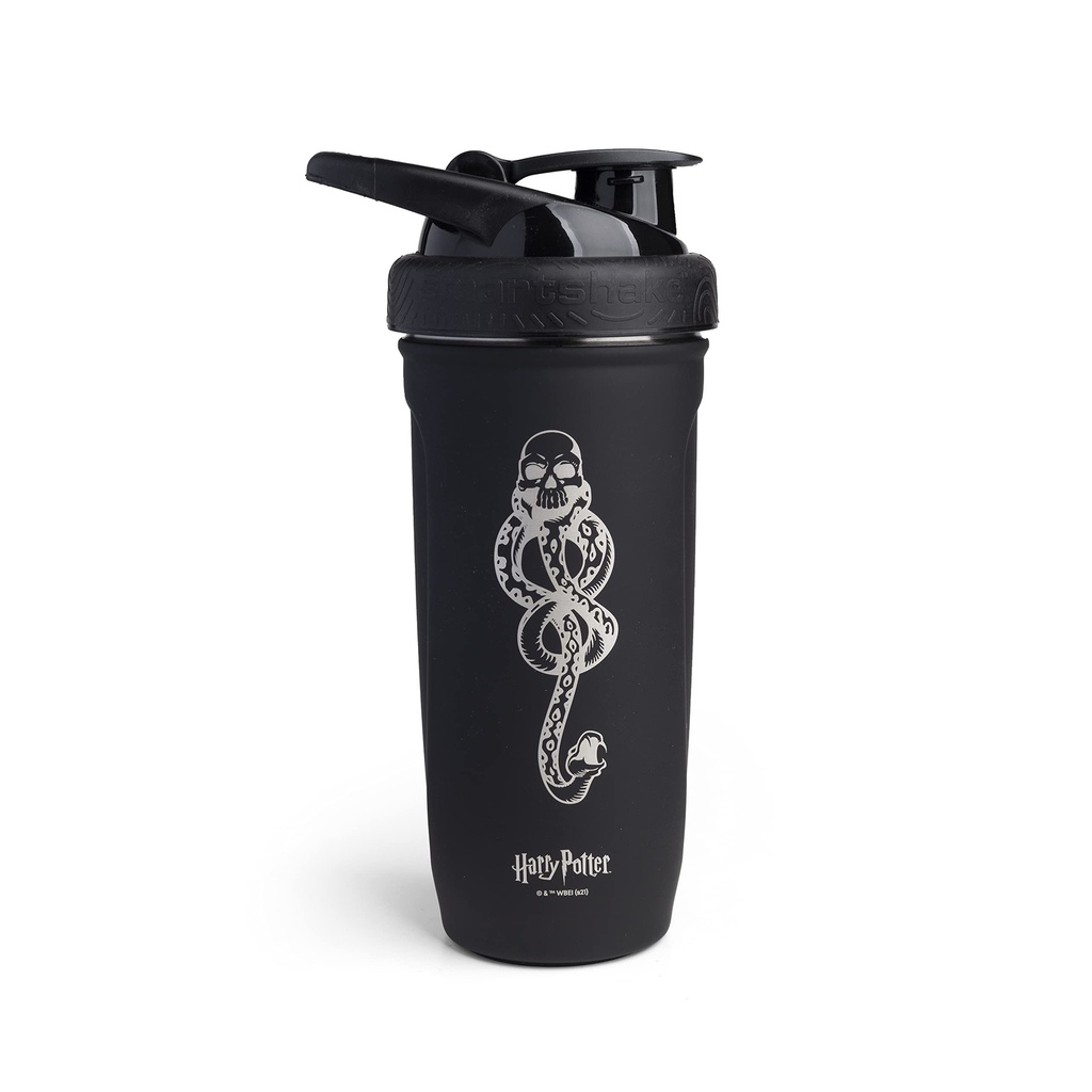Smartshake Reforce roostevabast terasest Harry Potter Dark Mark Logo Shaker Bottle (900 ml / 30 oz) | Kerge kaalu vastupidav spordipurk Soft Lid | Lekkekindel, BPA vaba ja DEHP vaba