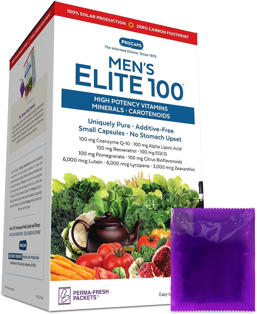 ANDREW LESSMAN Multivitamiin-Men's Elite-100 30 paketti - tugevad toitained Plus 100mg Iga koensüüm Q10, alfa-lipohape, resveratrool, EGCG, granaatõuna, tsitruselised Bioflavonoidid. Ei mingeid lisaaineid