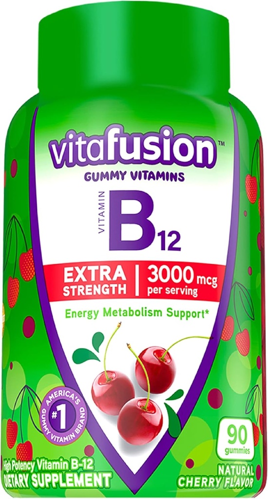 Vitafusioon Elderberry Gummy Vitamiinid 90ct Vitamiin B12 Kummi vitamiinid Energia Metabolism Närvisüsteemi tugi 90ct