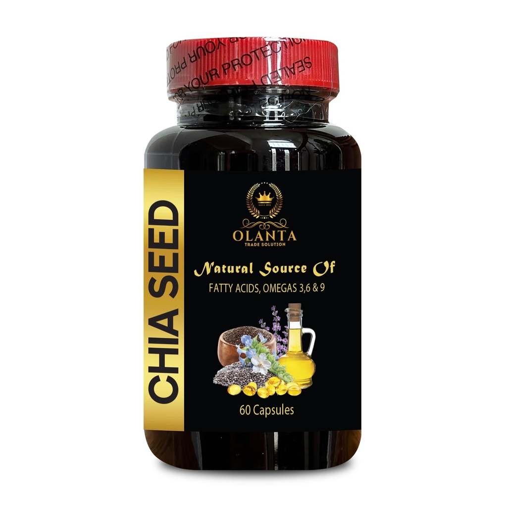 CHIA seemnelisa - kõrge kiudaine ja valk oomega-3-lisandiga, chia seemnevitamiin, vegan chia seemneõli, chia seemneõli pehmegeelid - 1 pudel