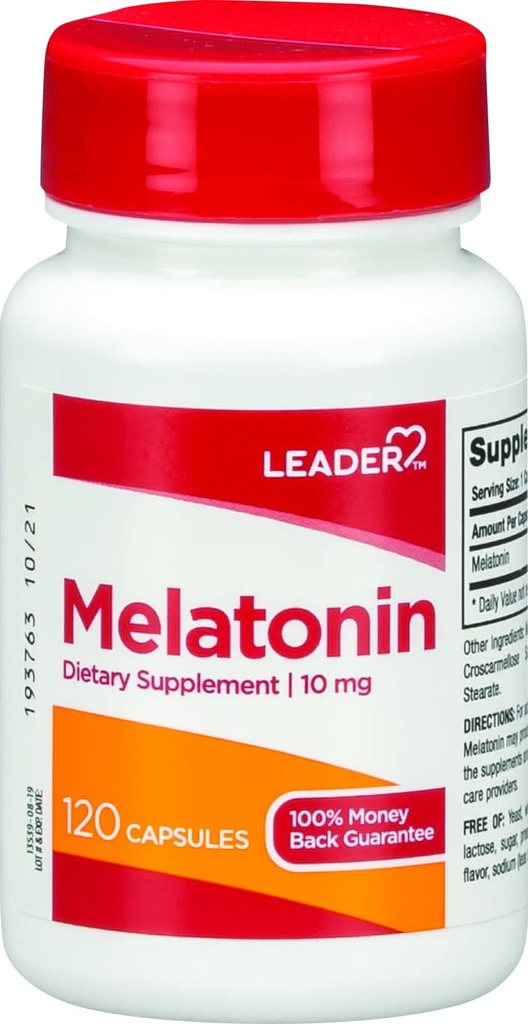 Liider Melatonin 10MG kapslid 120 Ct. Max Tugevus Uneabi Unetus