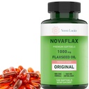 Nova Lucia Orgaaniline linaseemneõli Kapslid 1000mg – Omega 3 6 9 Softgels juustele, nahale ja küüntele – Mitte-GMO, Gluteenivaba, Heksaanivaba, Lihtne neelata – 100 Vedel Softgels