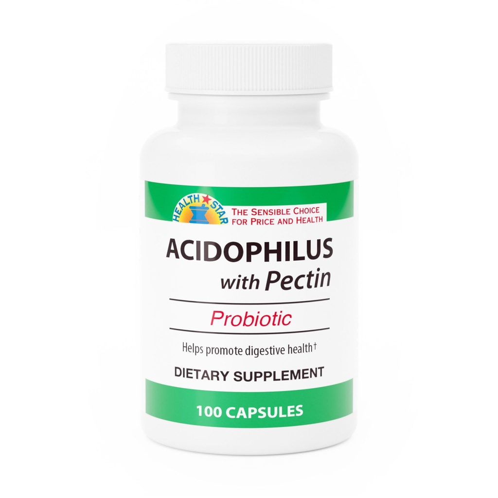 GeriCare Acidophilus koos pektiinprobiootikumidega, optimeerib soolefloorat, seedetrakti funktsiooni, suurendab immuunkaitseid ja tugevdab luid, 100 loendit (1. pakk)