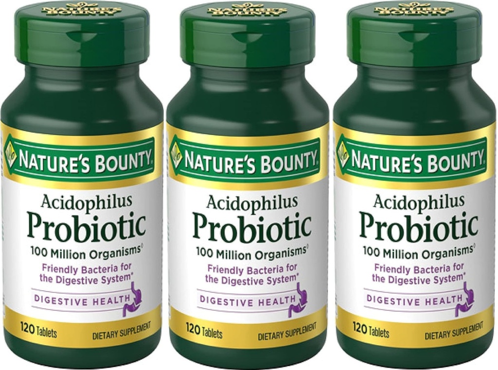 Looduse Bounty Acidophilus Probiootikum, 120 Arv (3. pakk)