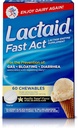 Lactaid Fast Act Laktoosi tolerants närimistables koos laktaasi ensüümidega, Vanilla Twist, 60 Pks 1-ct.
