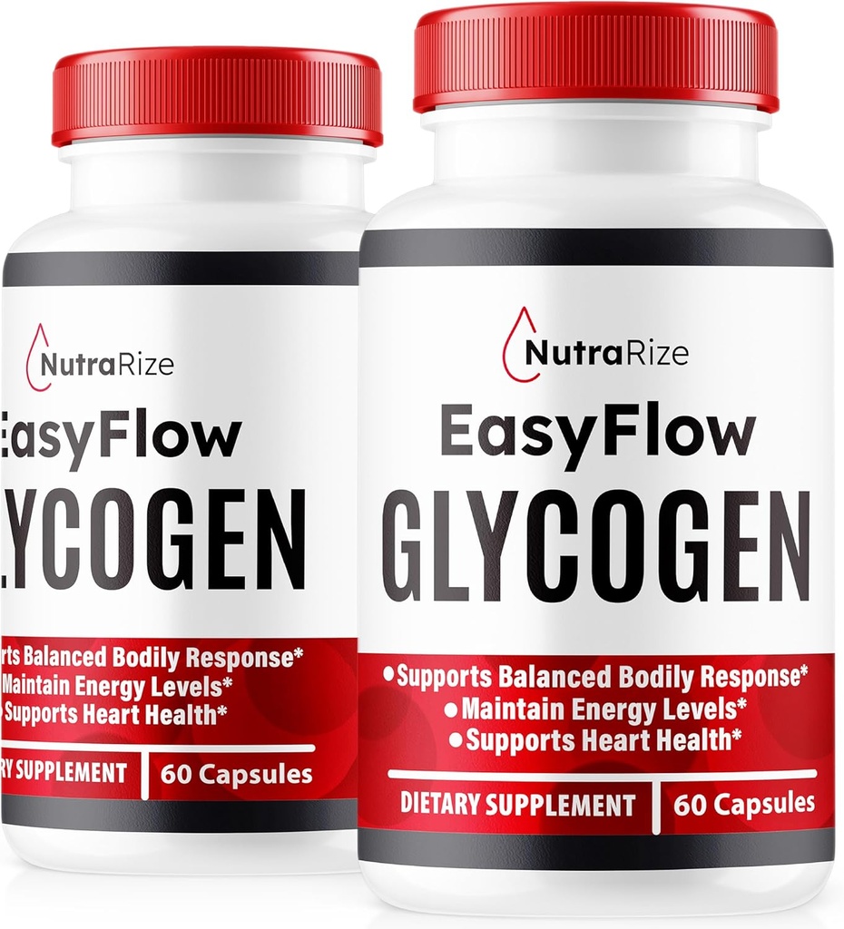 NutraRize (2 Pack) Easy Flow Glycogen, EasyFlow Glycogen Support Kapslid, Easy Flow Glyco Optimizer, ametlikud EasyFlow Glyco Optimiser kapslid, Easy Flow Detox Cleanse, Easy Flow Glycol (120 kapslit)