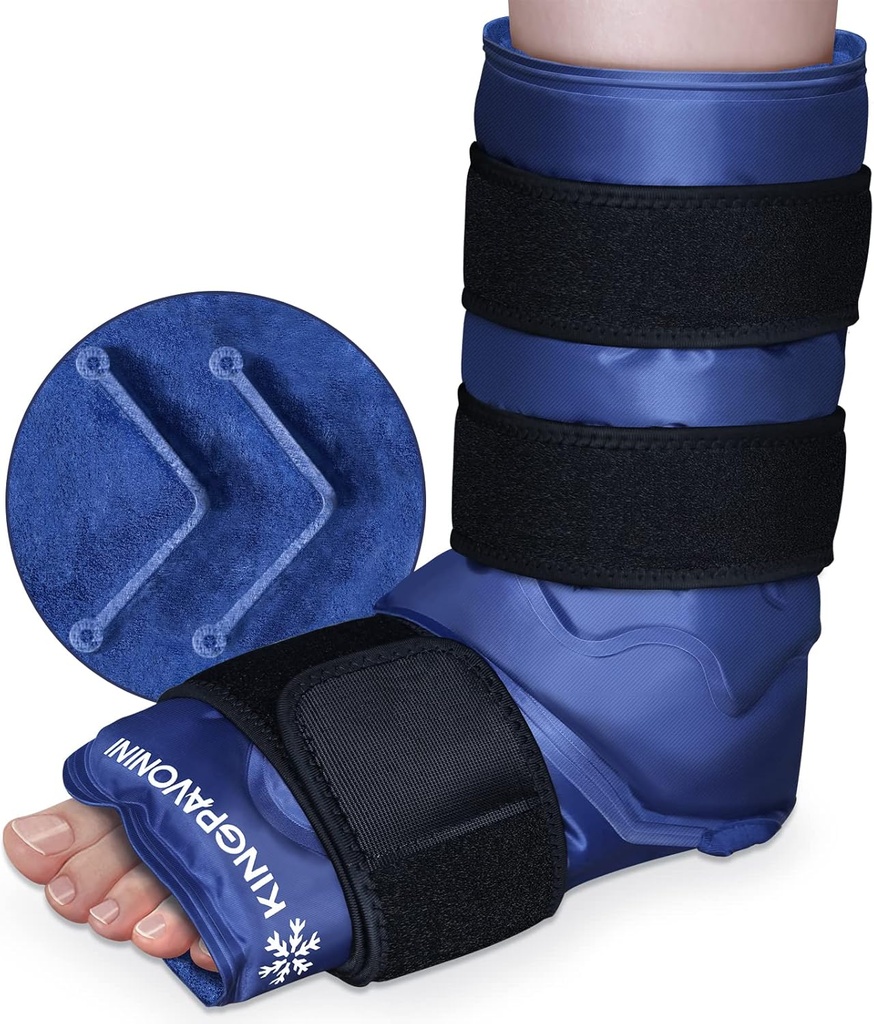 XXL pahkluu jalalaba jääpakend jalavigastuste jaoks, täielik kattepaela jäämähis, geelijääpakendid, mis on taaskasutatavad Plantar Fasciitis, Achilleuse tendoniit, nihkunud pahkluud ja kontsad, kiudvigastused, sinine