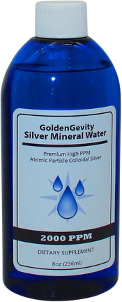 2000 PPM Bioactive Atomic Colloidal Silver, 8 oz | Mittetoksiline, mitte-GMO Trace Mineral Immune Support Supplement