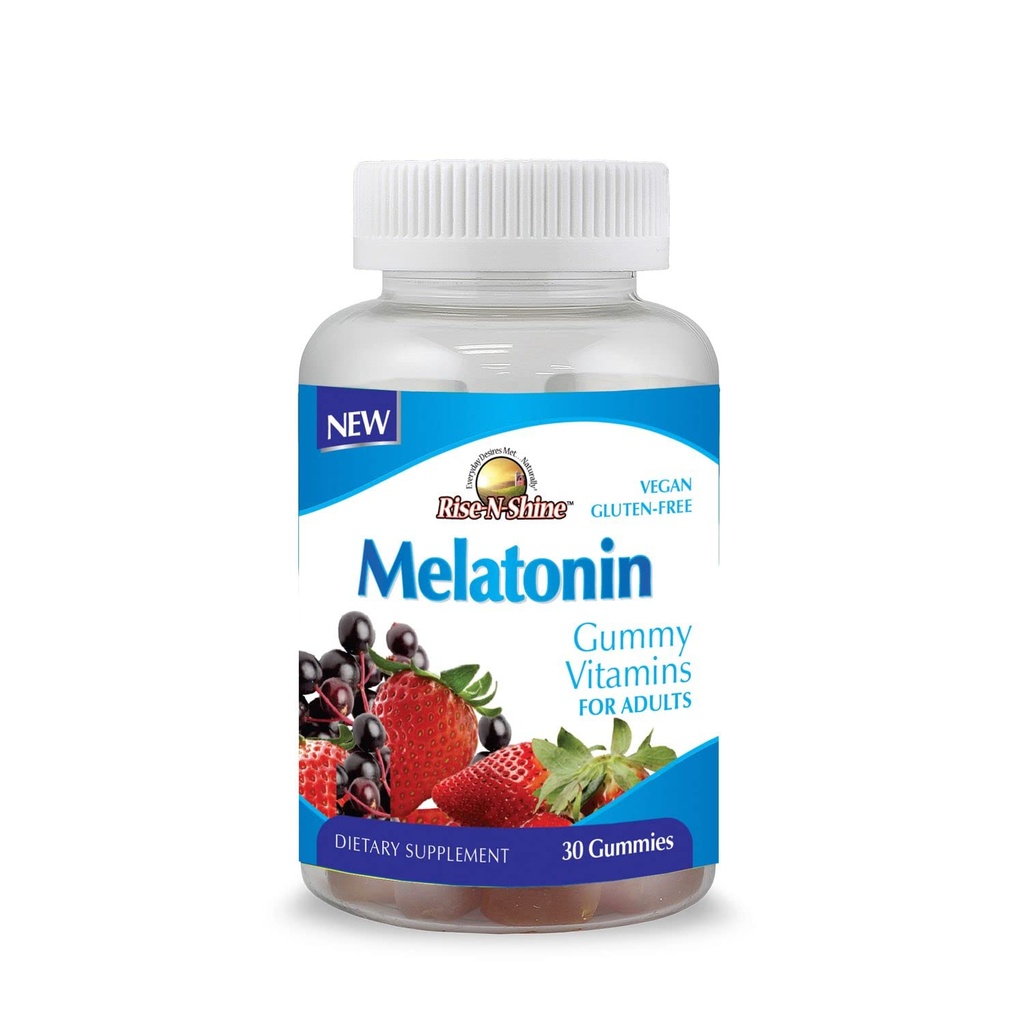 Rise-N-Shine Melatoniini Täiskasvanud Gummies 5mg Melatoniini Ühe Gummy Teenimine 30 Count