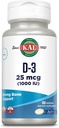 KAL Vitamiin D3 1000 IU Softgels (25 mcg), D-vitamiini aktiivne vorm, kaltsiumi imendumine, luu tervis, immuunsuse tugilisand, vedel täidisega ActivGel, valmistatud ilma soja, 100 serveerimist, 100 Softgels