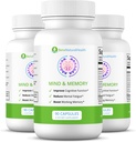 Ben's Natural Health Mind & Memory Supplement, Nootropic Brain Support with Rhodiola, Green Tea, Cloves & Quercetin, 90 Capsules, 3 Pack