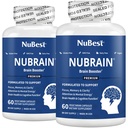 NuBrain Booster - aju täiendus aju võimendajale, mälule, fookusele ja selgusele naistepuna, Ginkgo Biloba, Bacopa & More | Pack 2