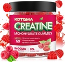 Kreatiinmonohüdraat Kummid meestele ja naistele 120 CT - 5600mg kreatiini monohüdraati ühe serveerimise kohta, näritav kreatiini monohüdraat lihaste toetamiseks ja energia suurendamiseks, suhkruvaba, vegan (vaasimahl)