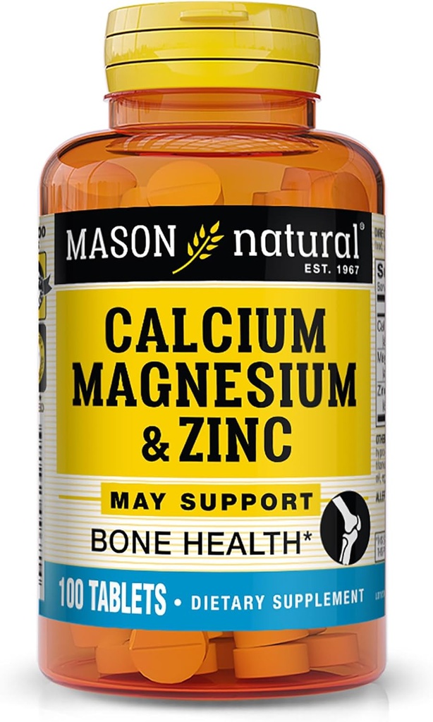 Mason Natural Calcium Magneesium & Tsink, 100 tabletti