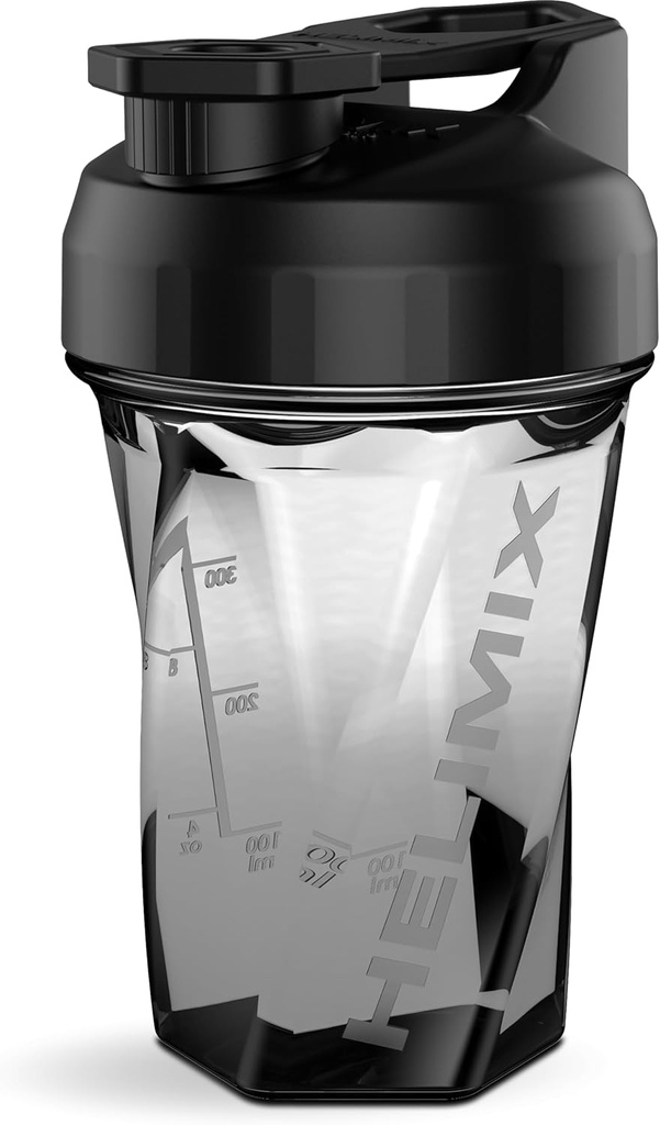 HELIMIX 1. 5 Vortex Blender Shaker Bottle hoiab kuni 20oz | Segamiskuuli ega viskit | USA Made | Portable Pre Workout Whey Protein Drink Shaker Cup | Segab kokteile Smoothies Shakes | Top Rack Safe