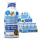 Vitamiinenergia Immuunsus + ekstra tugevus Energia Shot Blue Vaarika 12 Pack, 260mg looduslik kofeiin, B-vitamiinid, tsitikoliin, roheline tee, immuunsuse ja fookuse toetus, null suhkur, gluteenivaba 1,93 fl oz
