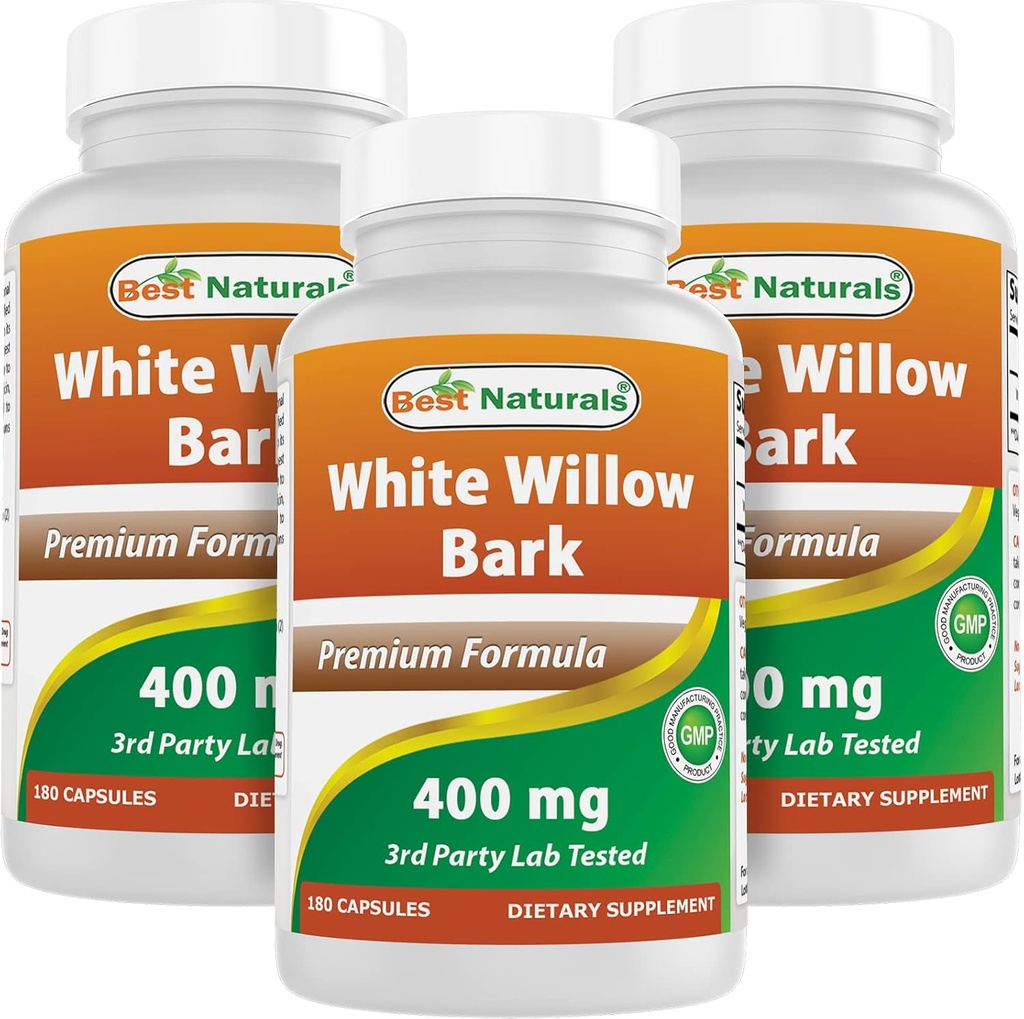 Parimad looduslikud valge pajukoor 400 mg 180 kapslit (180 loend (pakk 3))