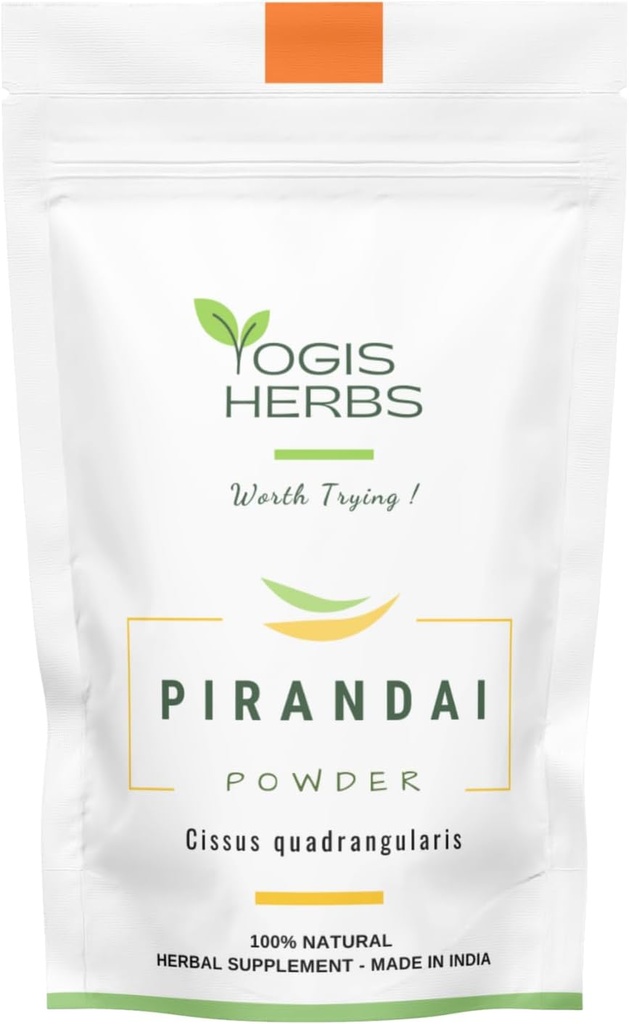 YOGIS HERBS Pirandai pulber (Cissus quadrangularis) – Taimne lisand (3.5 Ounce)