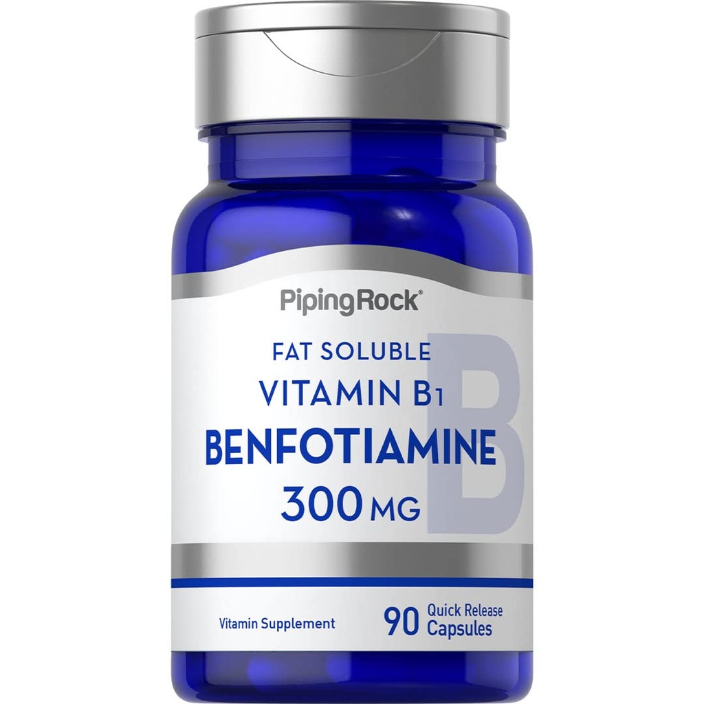 Torukivi Benfotiamiin 300mg | 90 kapslit | Rasvlahustuv B1-vitamiin | Mitte-GMO, Gluteenivaba toidulisand