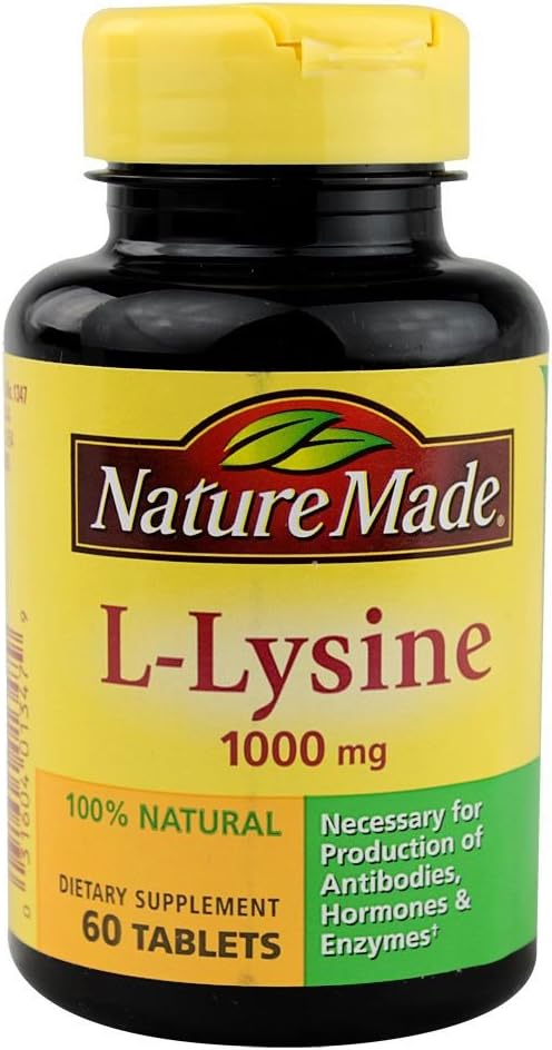 Nature Made Extra Tugevus L- lüsiin 1000 mg tabletid, 60 Proteiini Süntees (Pack of 3)