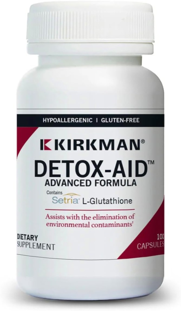 Kirkman - Detox-Aid Advanced Formula - 100 kapslit - Antioksüdandi tugi - aitab eemaldada toksiine - allergia