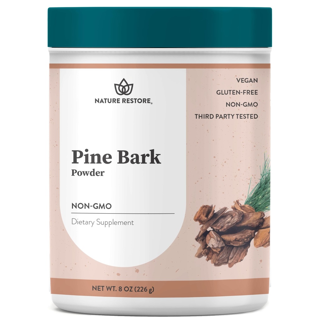 Looduse taastamine Männikoore ekstrakti pulber, 8 untsi / 226 grammi, standardiseeritud 95 protsendile proantotsüanidiinidele, vegan, gluteenivaba, Non GMO