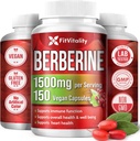 Premium Berberine Supplement, 150 kapslit - 50 päeva pakkumine, 1500mg Berberine per Serving, Berberine HCI, valmistatud 100% puhastest ja looduslikest koostisosadest, mitte-GMO, gluteenivaba.