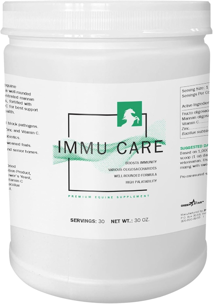 Green Star, Immu CareTM, Powder Equine Supplement, Söödalisand, 2 Lbs