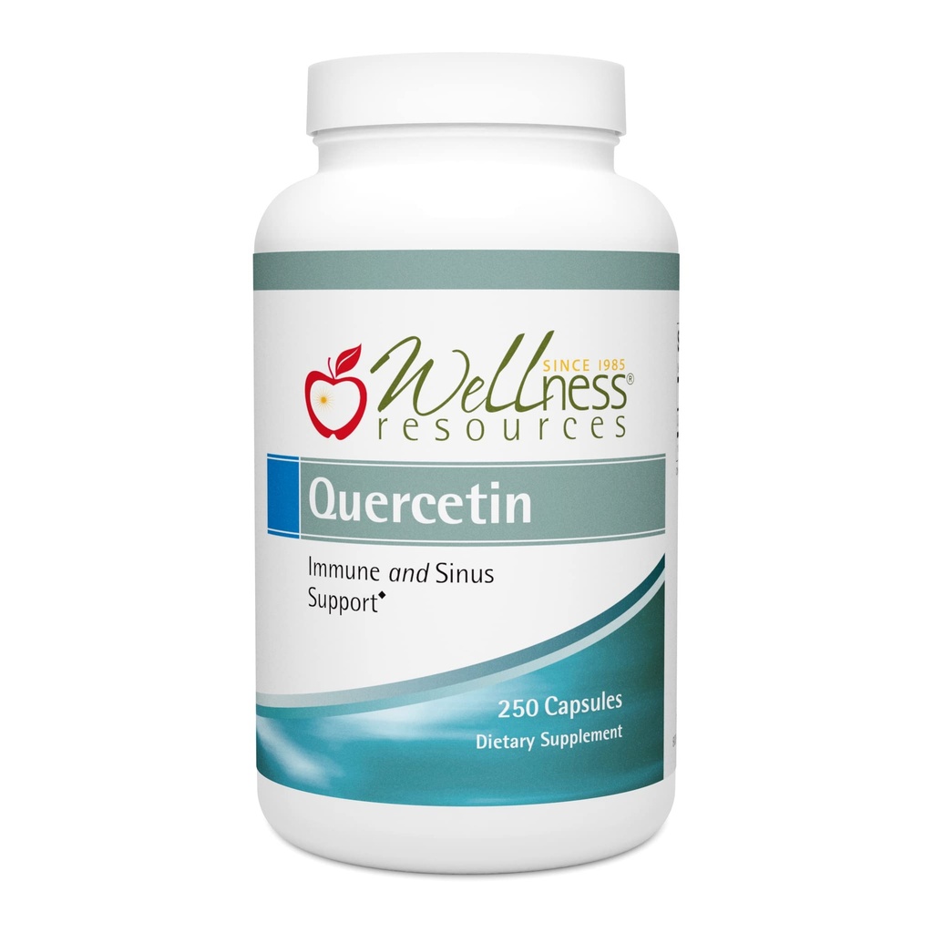 Wellness Resources Quercetin - Immuun, sinus ja allergia tugi 1000mg ühe teenuse kohta - (250 caps / 125 Servings) Vegan, mitte-GMO